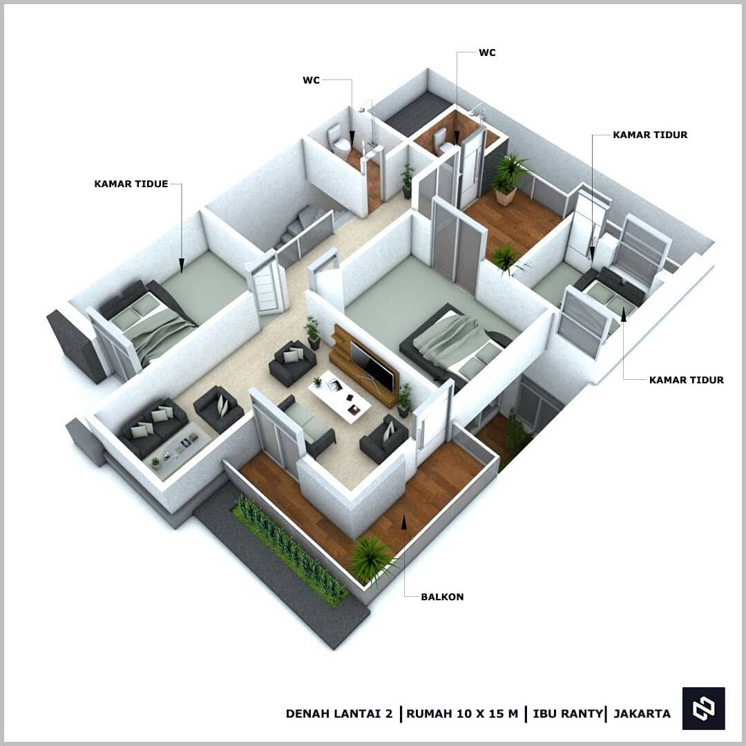 150 Sqm Home House Design 10x15 Meter 2Storey