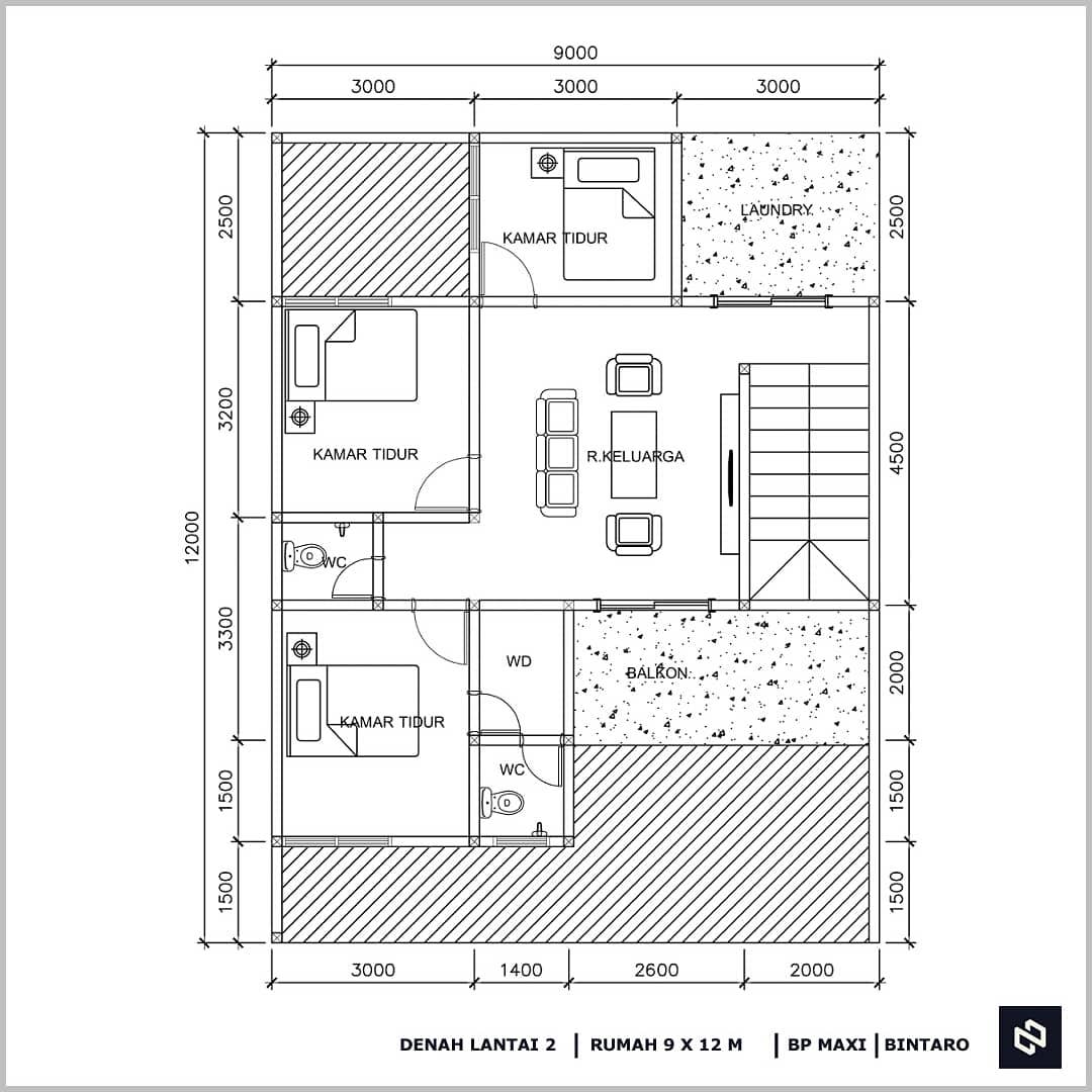 Home House Design 9x12 Meter 2Storey