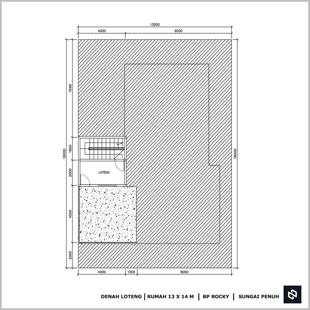 Home House Design 13x14 Meter 1Floors