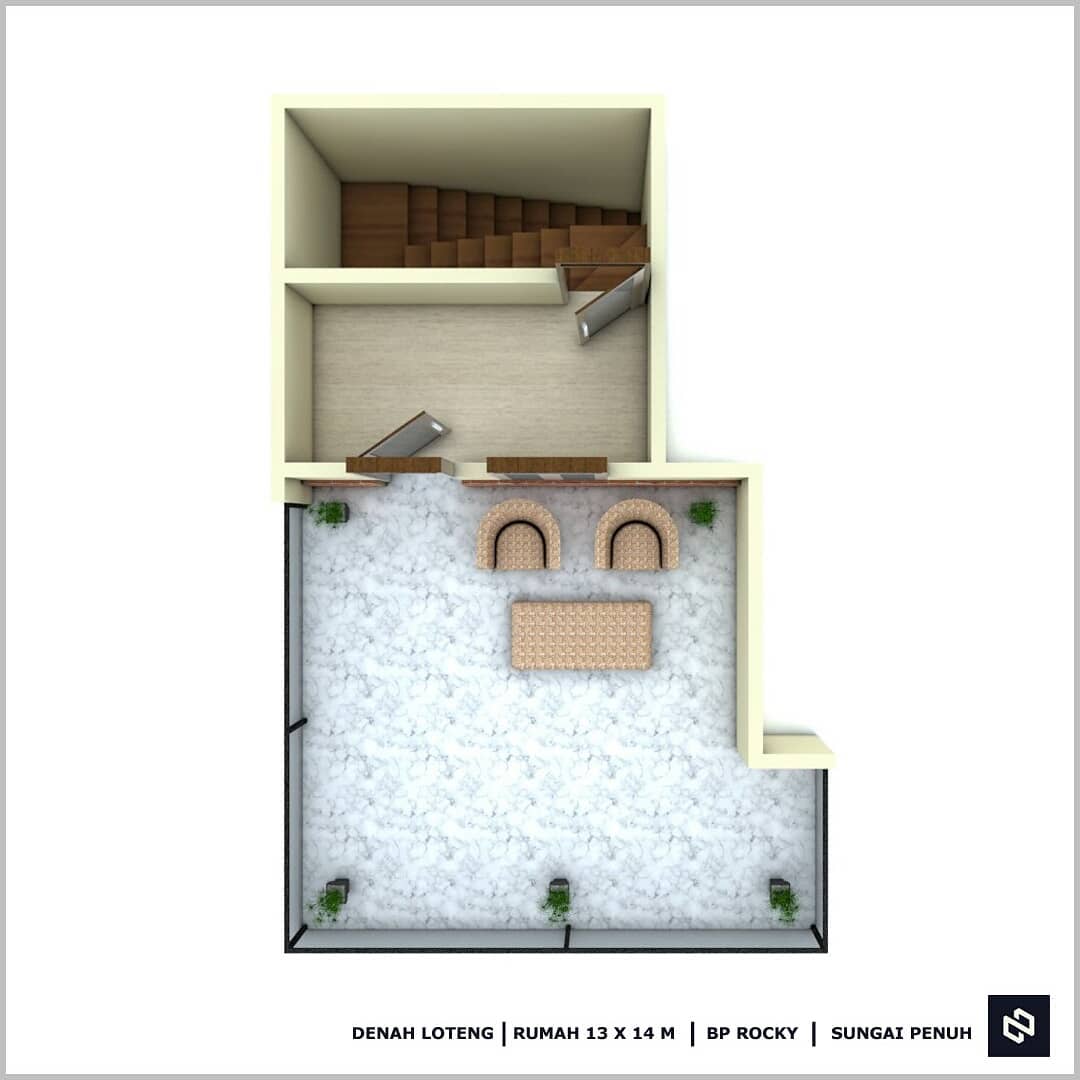 Home House Design 13x14 Meter 1Floors