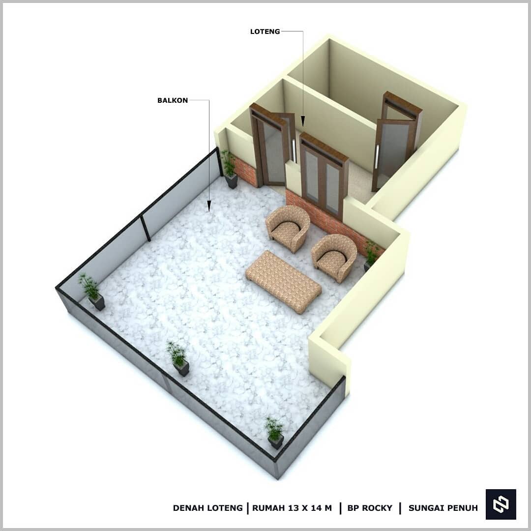 Home House Design 13x14 Meter 1Floors