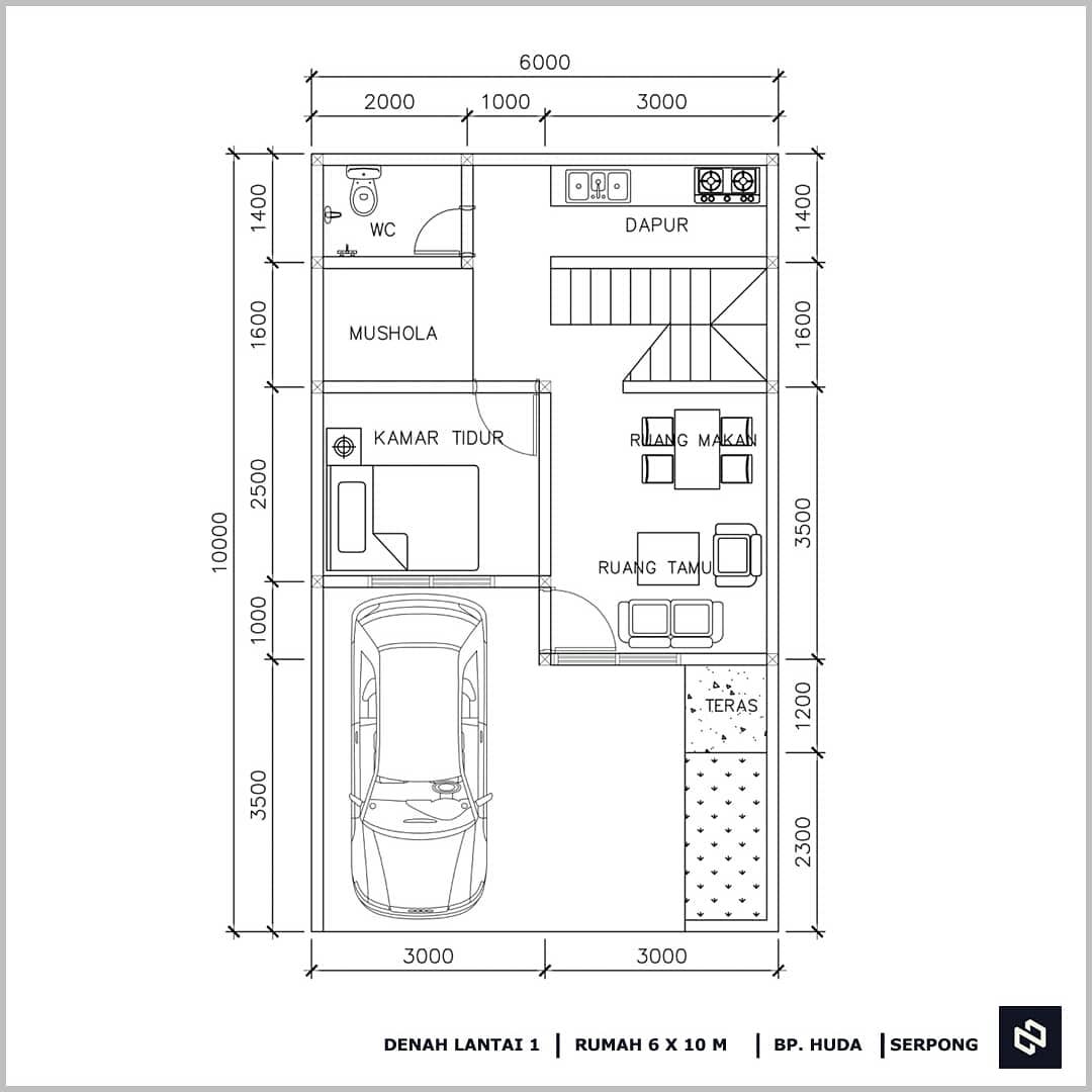 Home House Design 6x10 Meter 2Storey