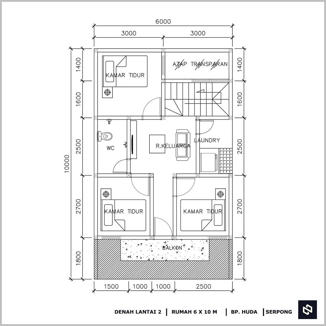 Home House Design 6x10 Meter 2Storey