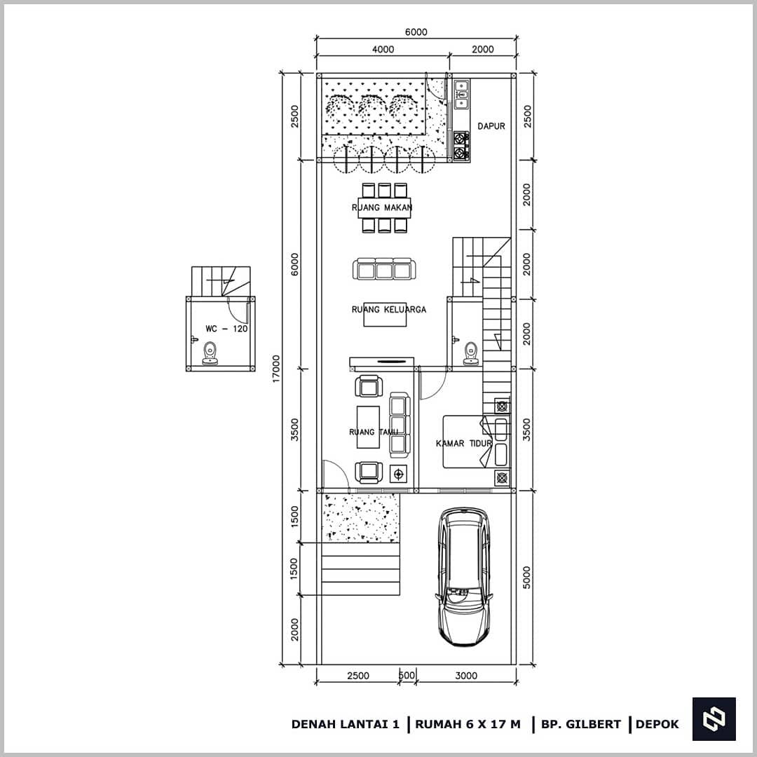 Home House Design 6x17 Meter 2Storey